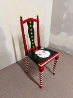 Weihnachtlicher Stuhl aus Holz, Nikolaus,Weihnachtsmann,Deko