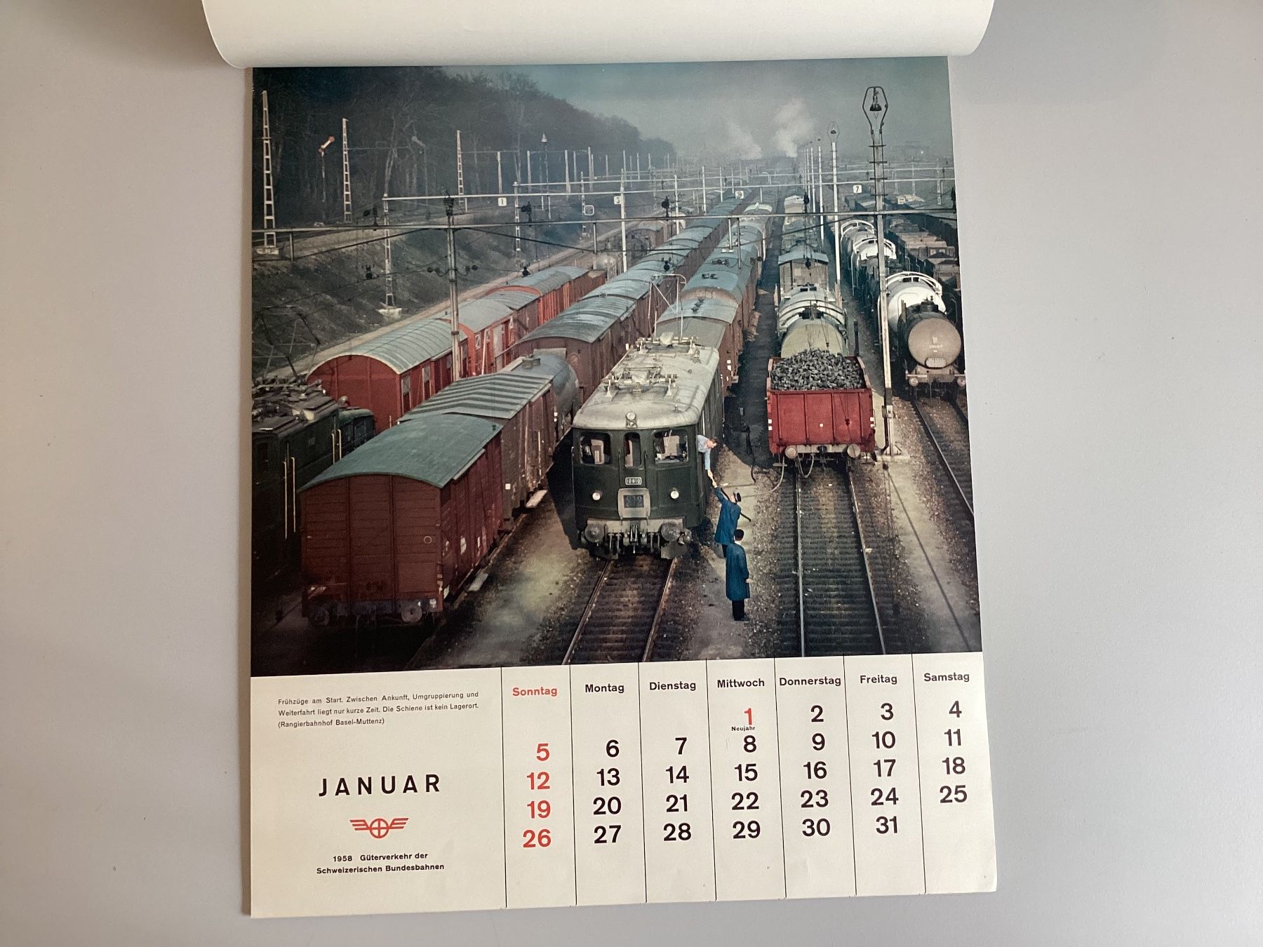 Calendari: CFF - calendrier 1958 – Usato da Vouvry venduto da marius09 2