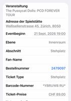 The Pussycat Dolls Ticket Zürich 21.09.2026 Stehplatz