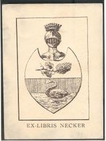 Ex-libris héraldique NECKER, Henry (1871-1926). Genève