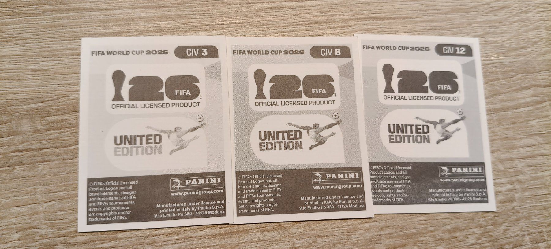 Panini Carte collezionabili: FIFA World Cup 2026 / CIV 3, 8 et 12 – Nuovo (secondo la descrizione) da Plan-les-Ouates venduto da col_vq9g 1