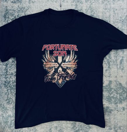 T-Shirt Schwarz Grösse L Fortunate Son John Fogerty