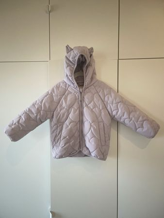 Kinder Übergangsjacke lila mit Kapuze 98 104
