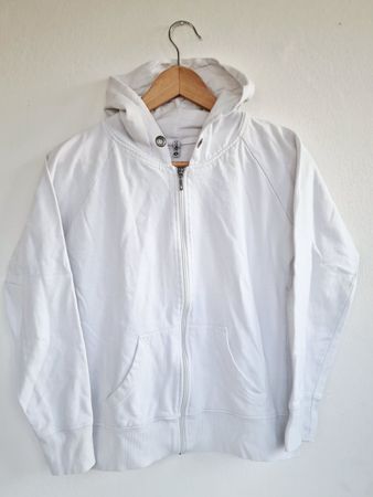Damen Kapuzenjacke Chicorée Gr. M Weiss 100% Baumwolle