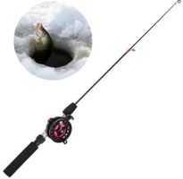 Fischerrute mit Angelrolle NEU! Schwarz! NEU !