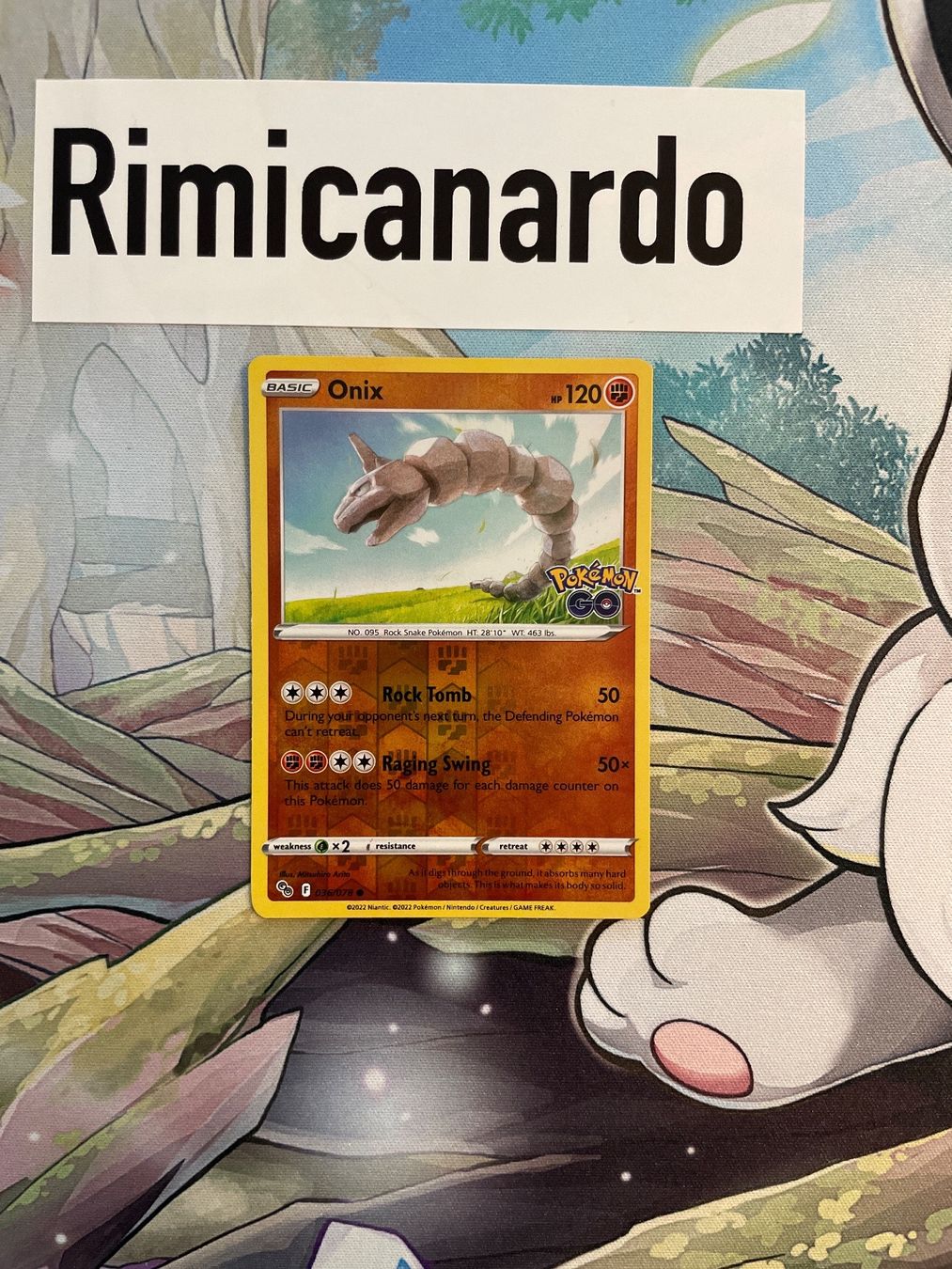 Pokémon Sammelbilder & Trading cards: Onix 036/078 EN reverse holo Pokemon GO – Gebraucht aus Niederweningen von rimicanardo