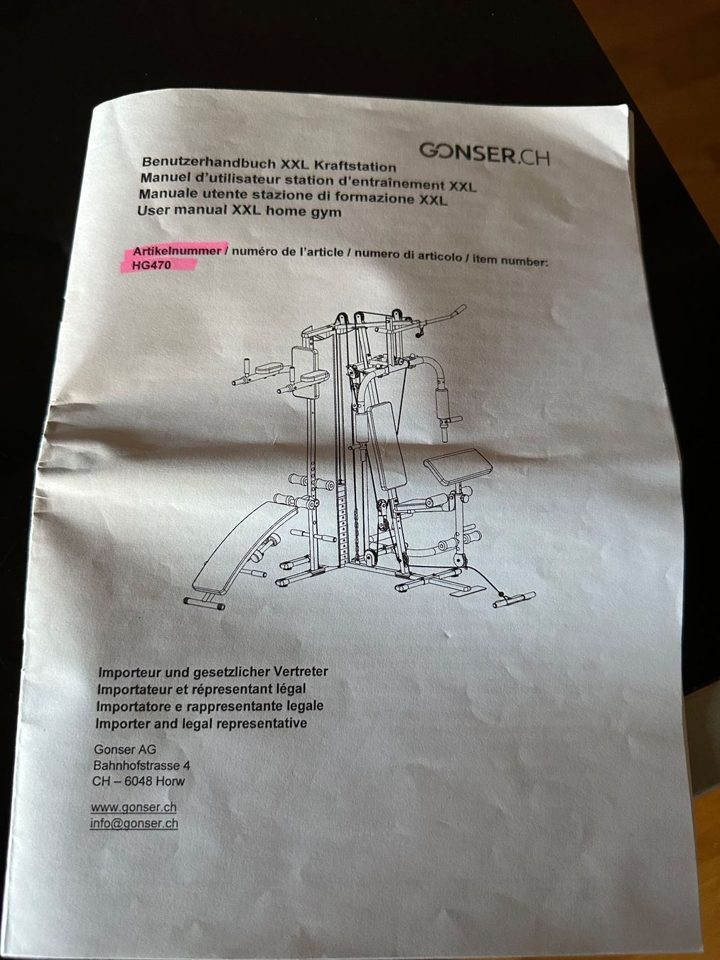Gonser Hometrainer: XXL Kraftstation Dragon – Usato da Rikon im Tösstal venduto da sani.144 4