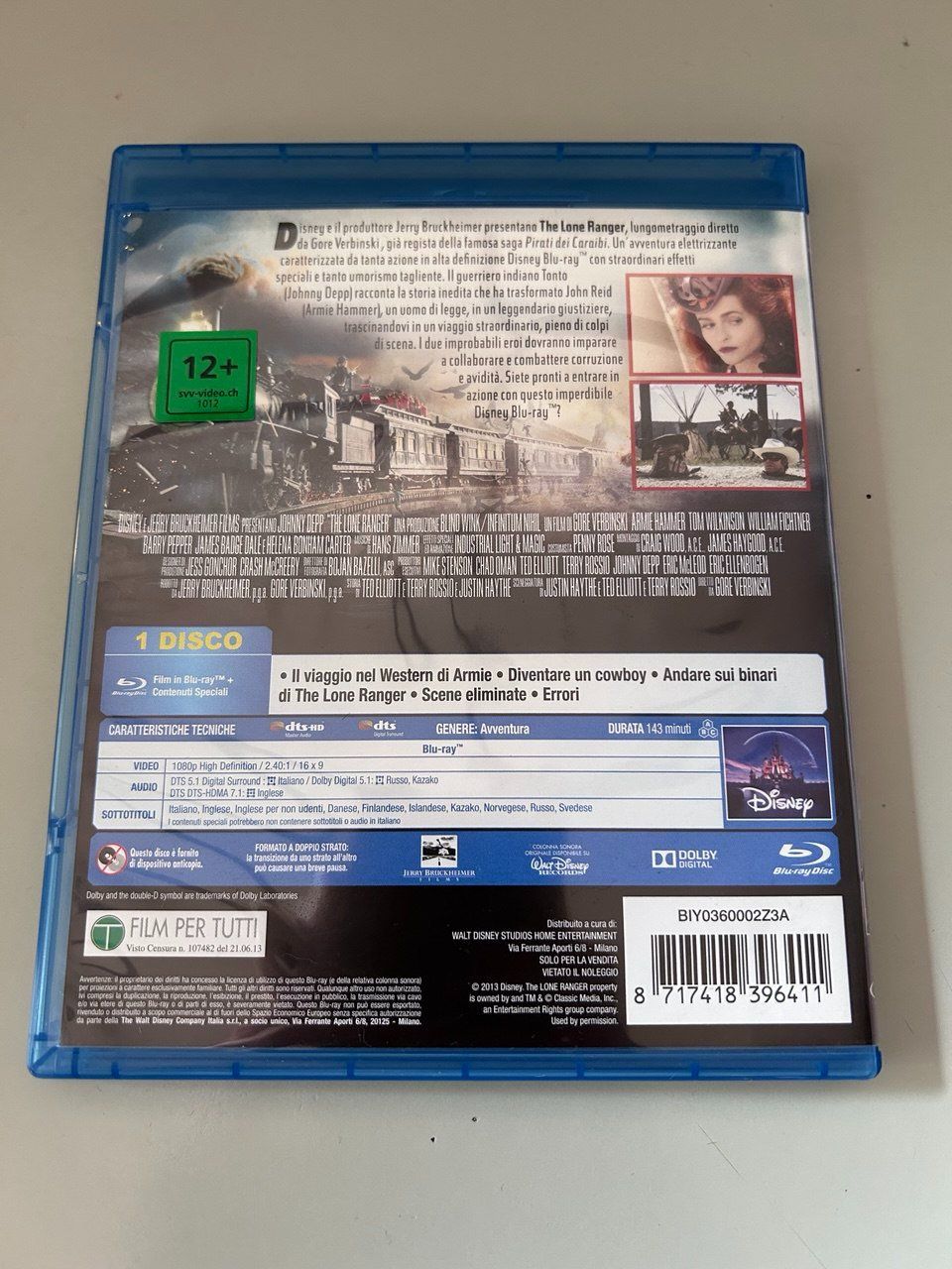 Tutti i DVDs: Blu-ray The Lone Ranger – Usato da Giubiasco venduto da LorisVale 1