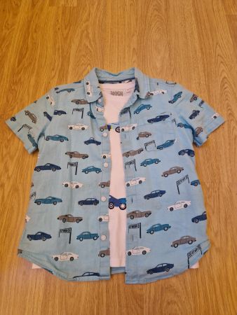 kurzarm Hemd mit T-Shirt 128