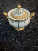 Meissen Zuckerdose Porzellan Golddekor