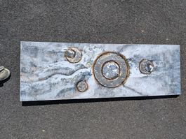 Grosses abstraktes Wandbild 150x50 cm – Struktur 3D