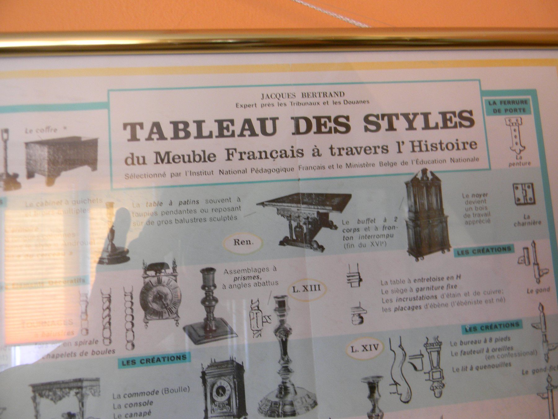 Foto & Immagini: affiche encadrée :Tableau des styles du meuble français – Nuovo (secondo la descrizione) da Bournens venduto da monique048 2