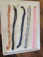 Set of 5 multipurpose chains: necklace, sunglass & purse cha