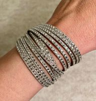 Original Swarovski Wickelarmband Slake grau