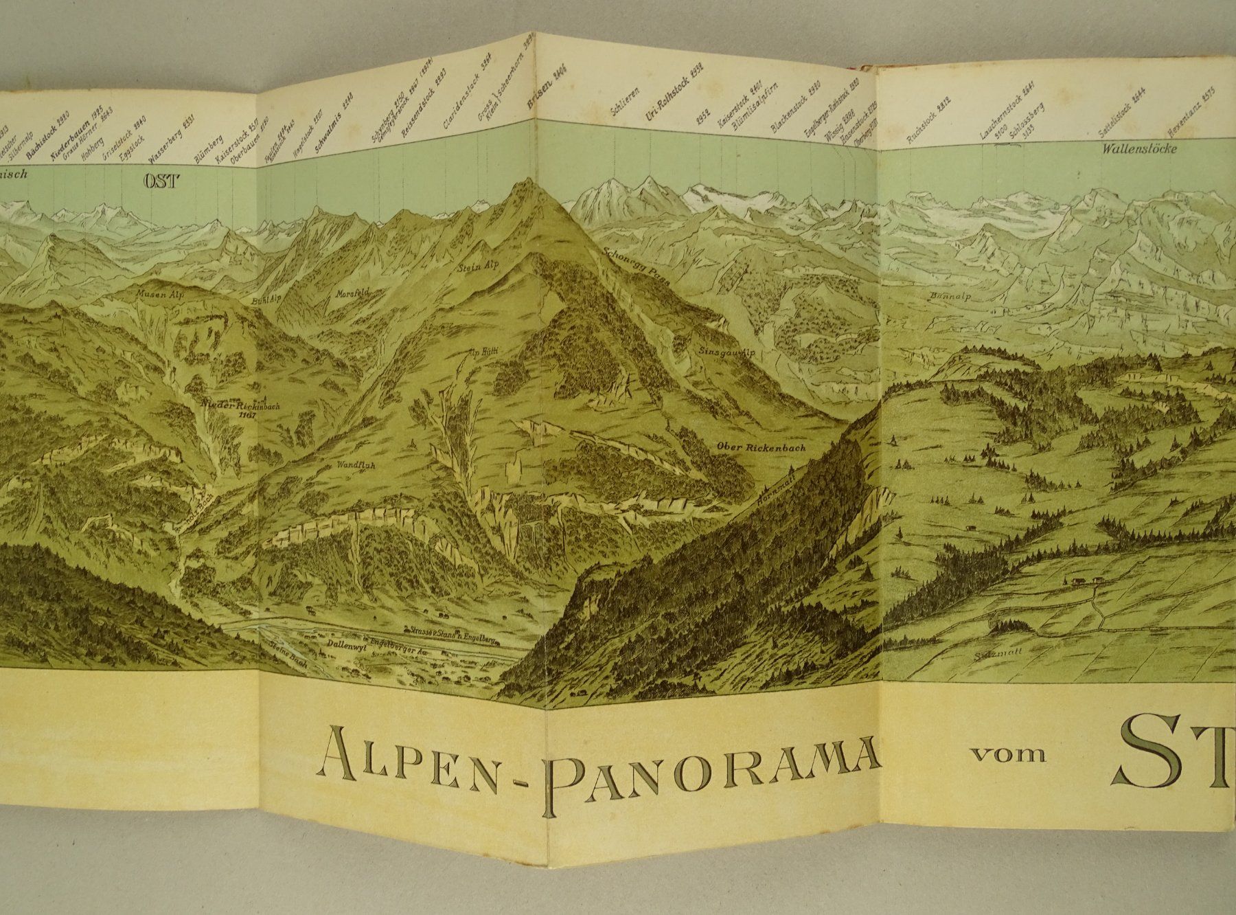 Stiche: STANSERHORN PANORAMA, ALPEN-PANORAMA 1892 – Gebraucht aus Grüningen von Kartensammler 4