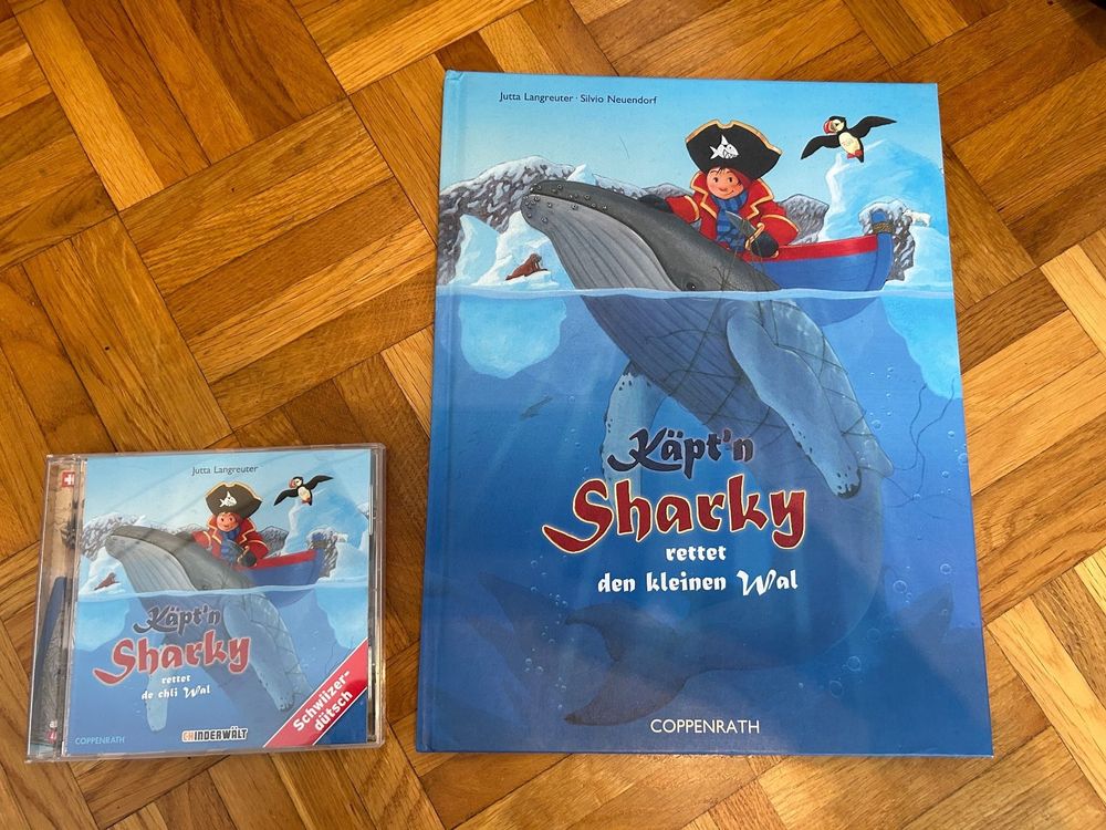 Buch Käpt'n Sharky rettet den kleinen Wal mit CD (CH)