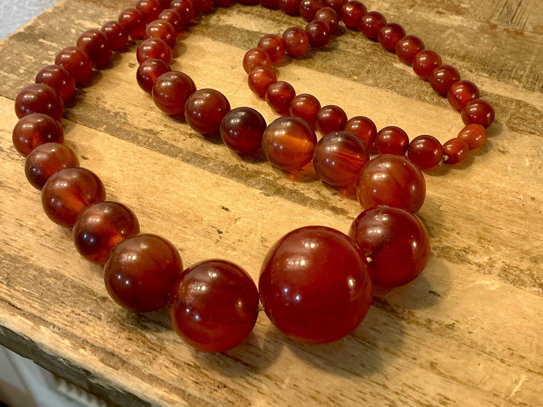 Catenine: ANTIKES XL COLLIER BAKELIT 30-40-ER, 75 GR – Usato da Biglen venduto da Limarkt 1