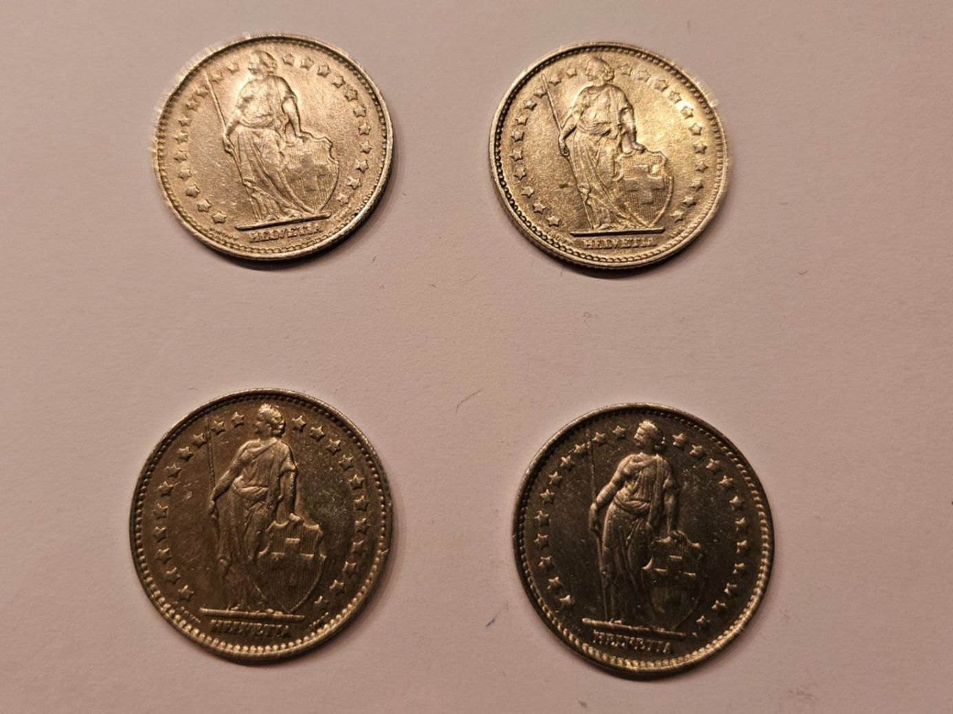 Tutti le monete: 1 Franken 1968 B, 4 Stk. – Usato da Trachslau venduto da Daniel12766 1