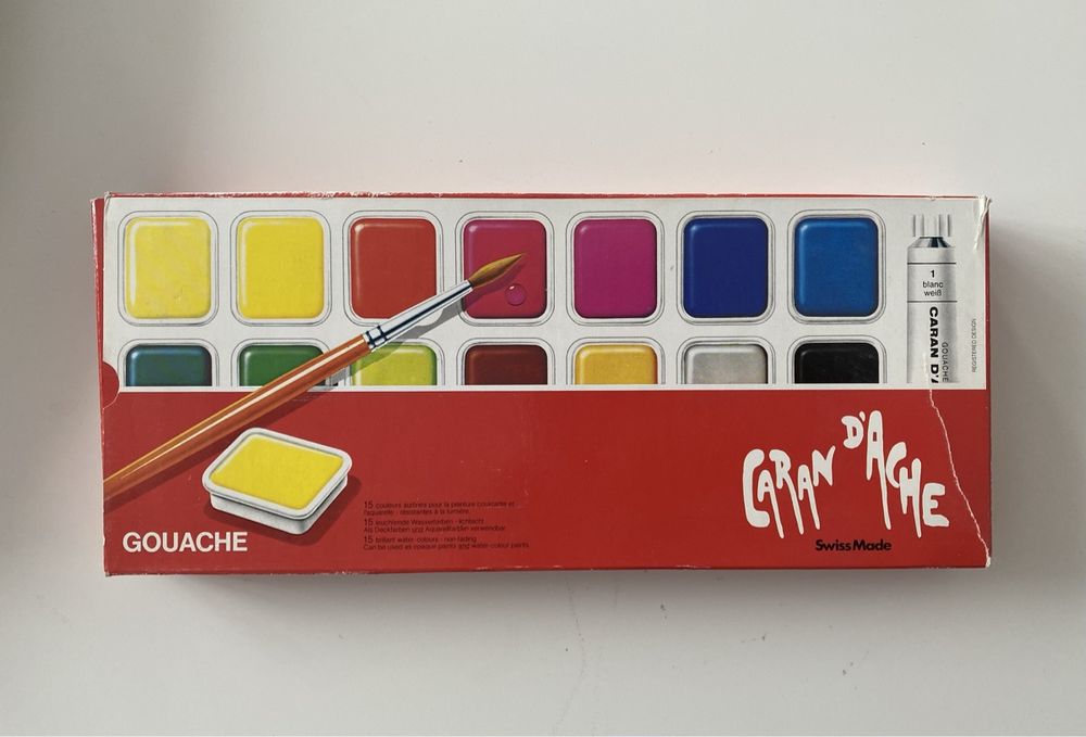 13 Tubes Gouache Caran D'Ache - Lot De Peinture Artistique Suisse Qualité Pro