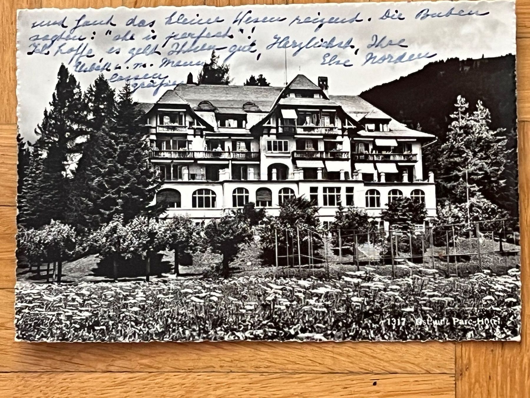 Cartoline postali: Gstaad, 1954, Parc-Hotel – Usato da Romanshorn venduto da luxcollect