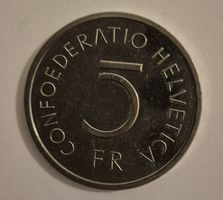Pièce rare: 5 francs, 1976, Commémoration Fête des Suisses