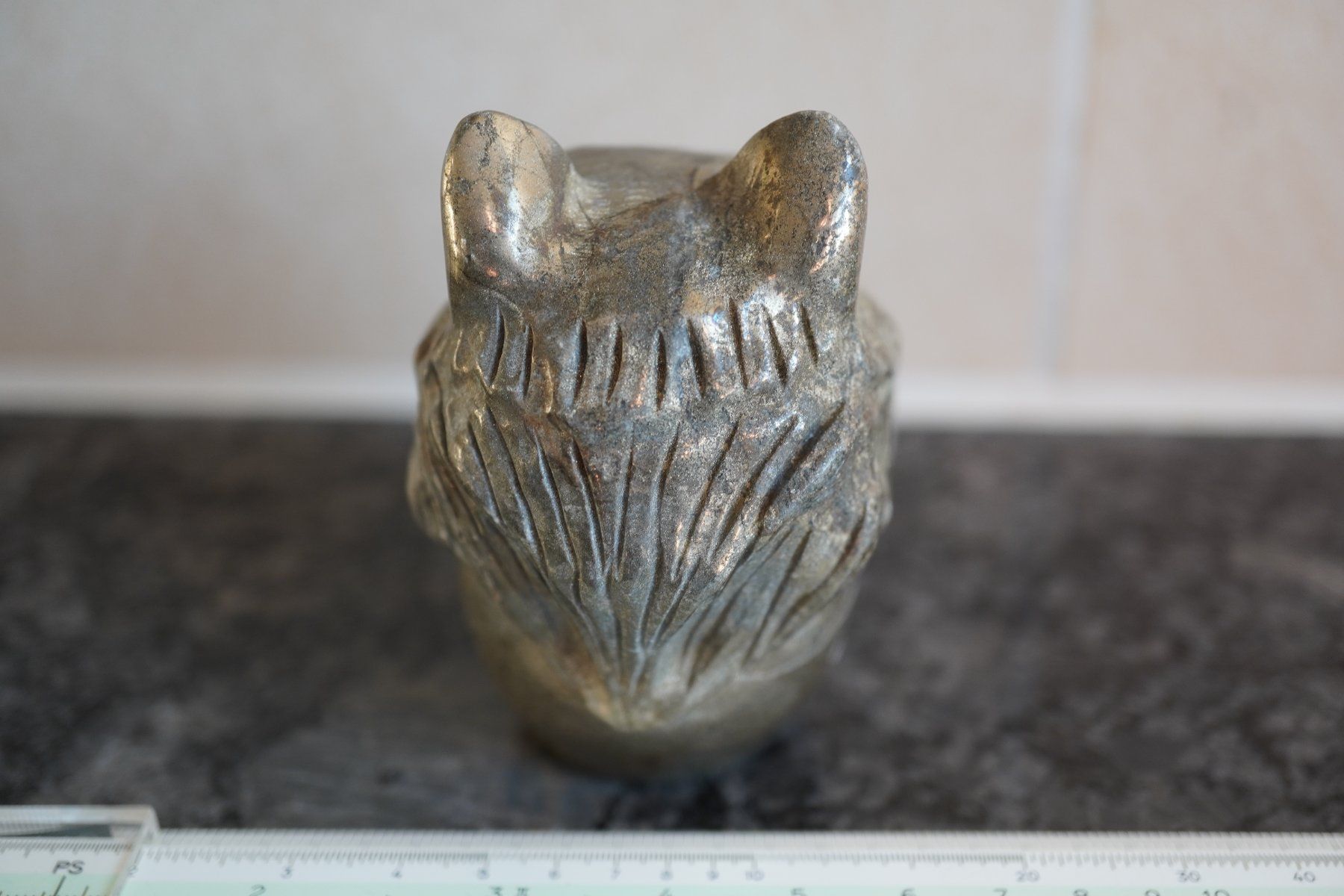Minerali & Pietre curative: Pyrit Wolf  Skull   70mm x 45mm    TOPSTONE Detailliert – Nuovo e nell'imballaggio originale da Eschenbach SG venduto da topstone 4