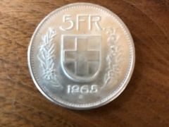 Tutti le monete: 5 Fr. Jg. 1965 – Usato da Stüsslingen venduto da famapa71