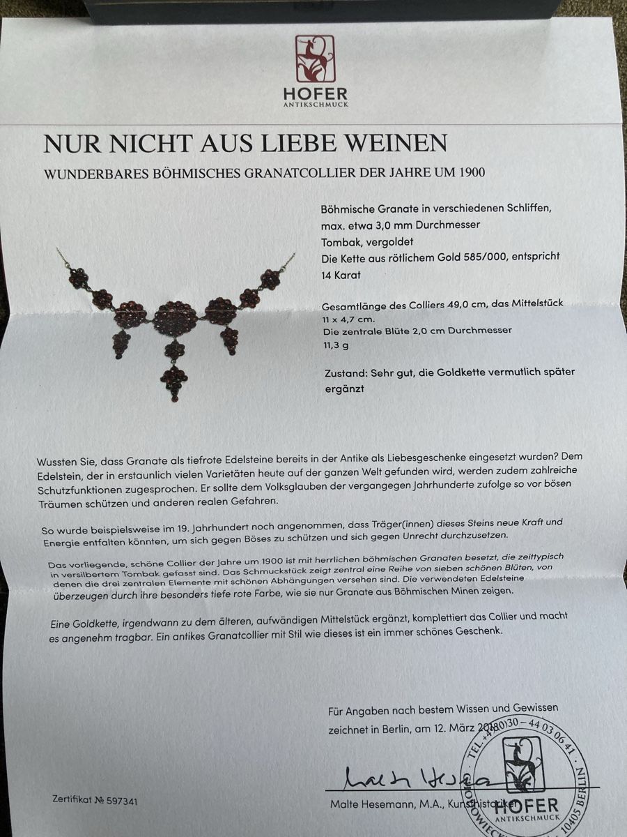 Ketten: Granatcolier – Neu und originalverpackt aus Winterthur von van_n2kj 2