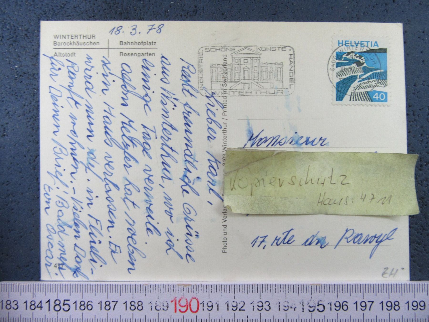 Ansichtskarten: WINTERTHUR 1978 TROLLEY-BUSSE BAHNHOF ZH AK – Gebraucht aus Ettingen von Hausi4711 2