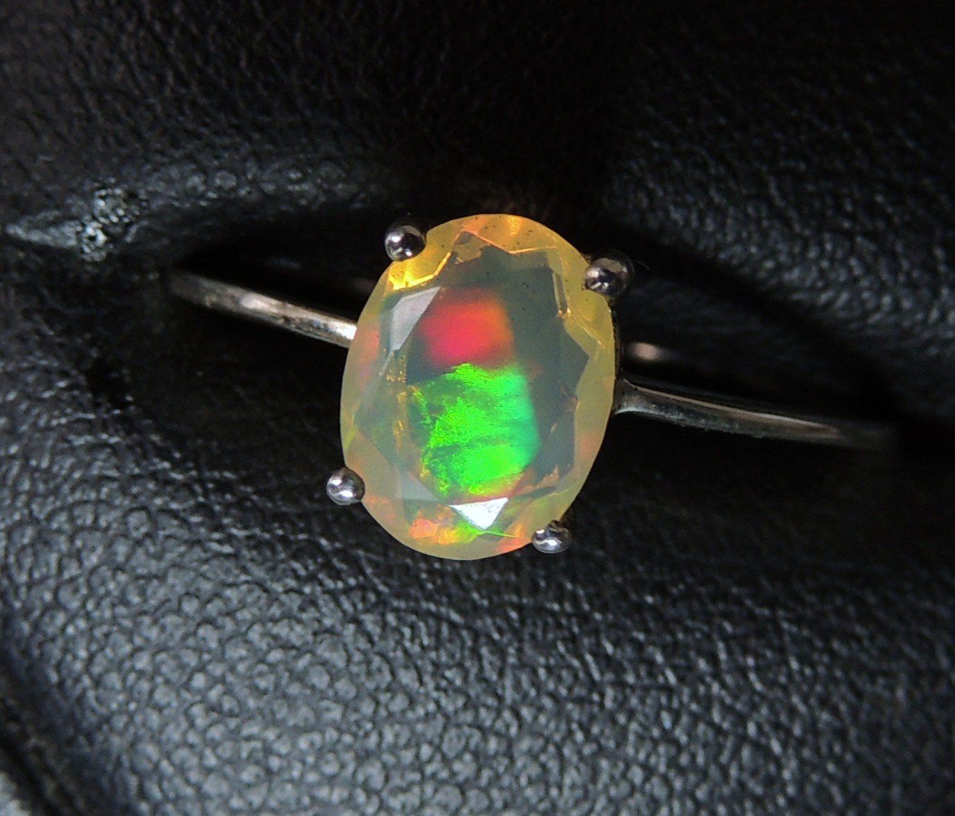 Anelli: Äthiopischer facettierter Opal Silber 925 Fingerring – Nuovo (secondo la descrizione) da Waldenburg venduto da schaller707 4