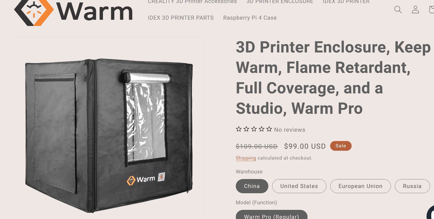 3D Drucker: 3D Printer Warm Zelt. Ideal für feuchtkalte Umgebung. – Neu und originalverpackt aus Basel von Flightmax