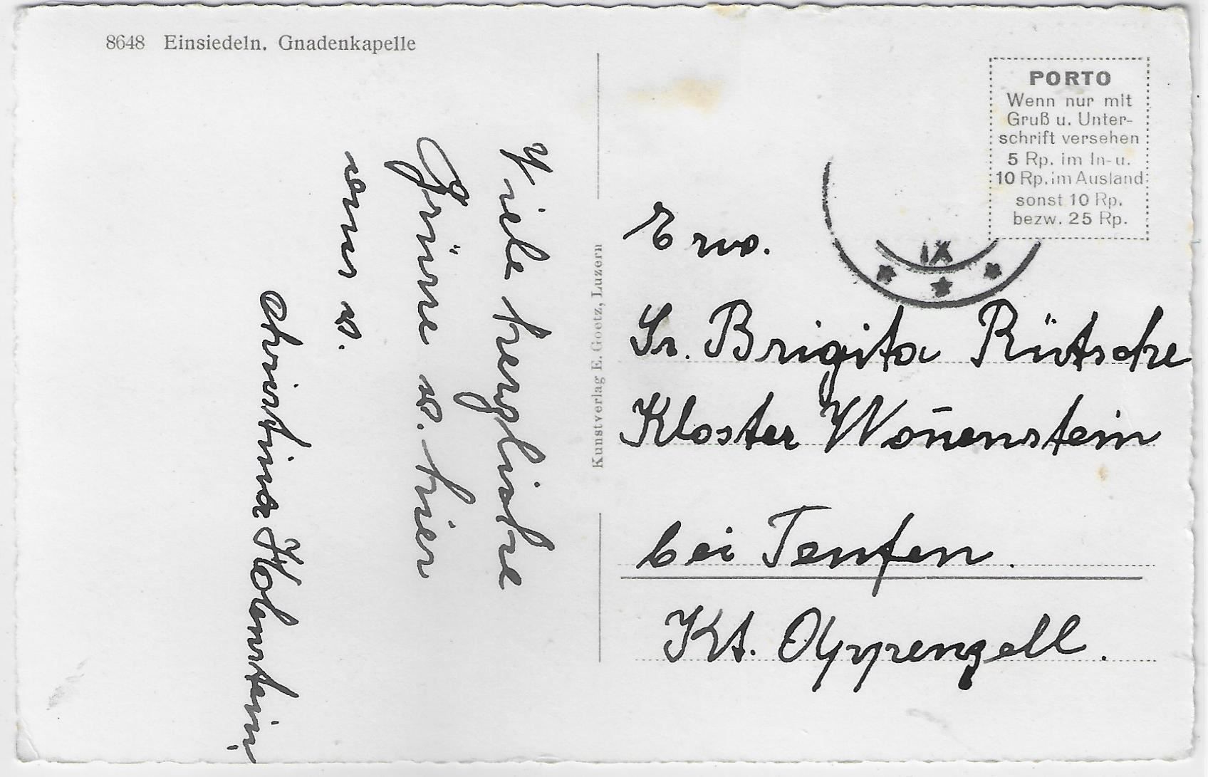Cartoline postali: Einsiedeln - Gnadenkapelle – Antico da Ettingen venduto da Kartenplanet 1