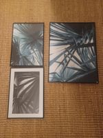 DESENIO 3er Set Wandbilder mit Pflanzenmotiven