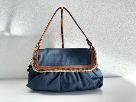 FENDI Denim Small Chef Shoulder Bag Sac Tasche