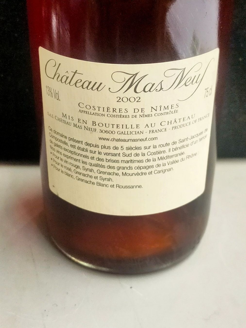 Vino: CHÂTEAU MAS NEUF 2002 – Nuovo e nell'imballaggio originale da Genève venduto da Leboucheoreilles 1
