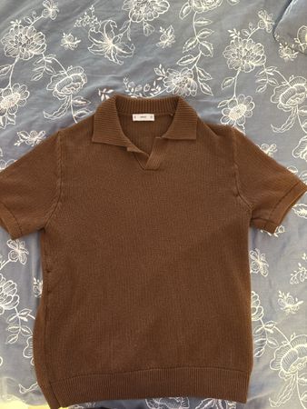 Braunes Polo-Shirt Kurzarm Grösse M 