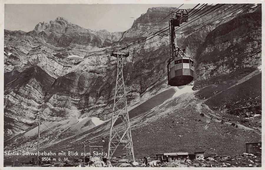 Cartoline postali: Säntis-Schwebebahn, gelaufen 1935 – Usato da Frauenfeld venduto da POML