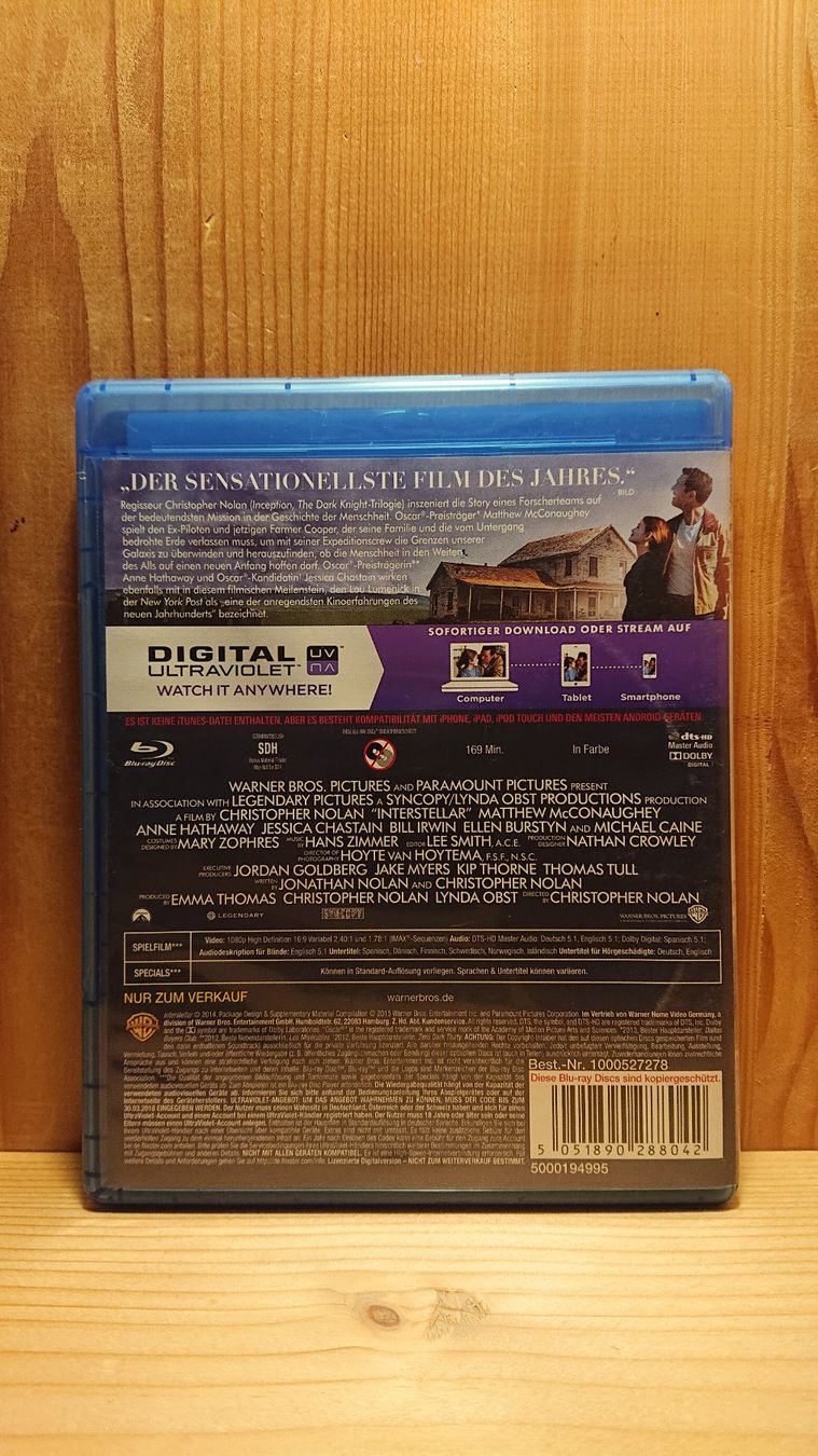 Alle DVDs: INTERSTELLAR Blu-Ray mit Matthew Mcconaughey – Gebraucht aus Wilderswil von Exebub 1