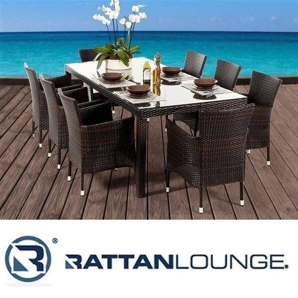 Tische: RATTAN GARTENTISCH -  220CM - 8 STÜHLE – Neu und originalverpackt aus Bern von rattan-lounge 1
