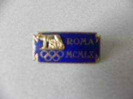 Sport Olympia Olympiade Abzeichen Brosche Rom Italien 1960