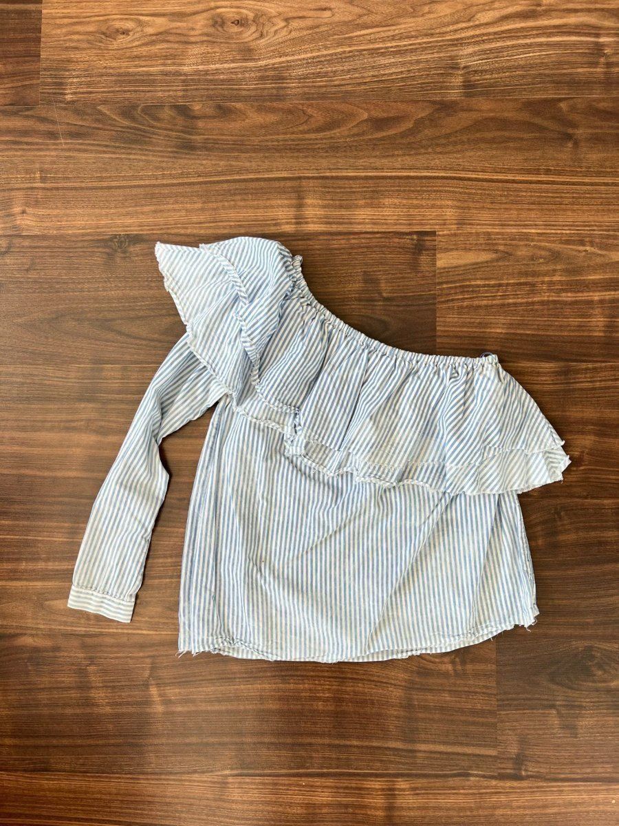 Tops: asymetrisches ZARA Top gestreift, Size S – Gebraucht aus Muri b. Bern von SigridW