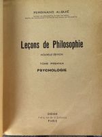 Leçons de Philosophie Psychologie Alquié Paris