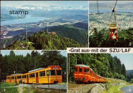 AK Bahn _Grat aus" mit der SZU / LAF _ Uetliberg-Felsenegg