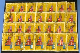 Nr.447 Werbe und Gedenkmarken EFTA Steckkarte mit Stempel