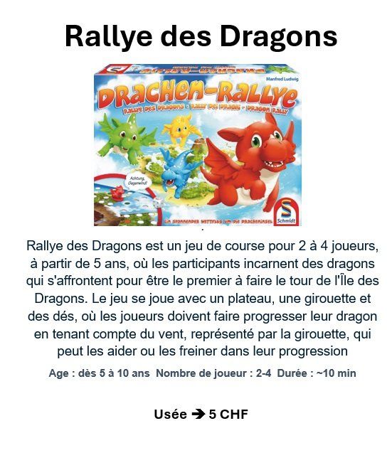 Giochi: jeux Rally des dragons – Usato da La Chaux-de-Fonds venduto da sky_dj9t 1