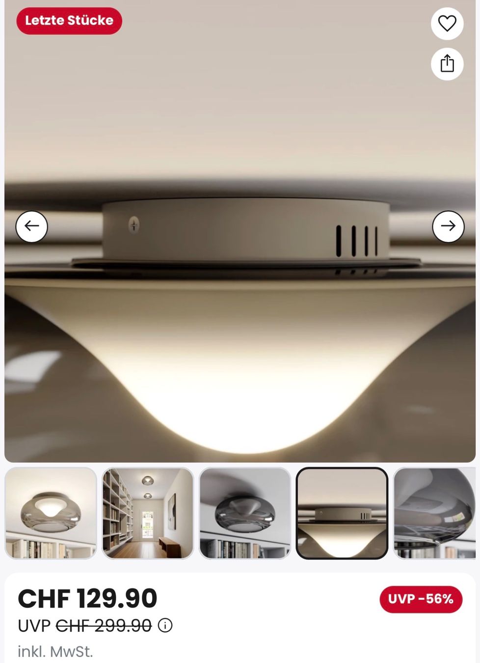 Kronleuchter & Deckenlampen: Deckenleuchte Glas Lucande Mijo – Gebraucht aus Zürich von d0miNik. 2