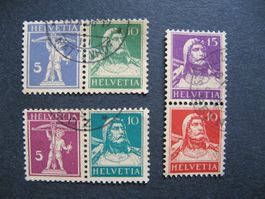 1914 - 1933 Zusammendrucke gestempelt