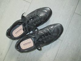 Herren-Leder Halbschuh/Sneaker GEOX Respira, schwarz, Gr. 44