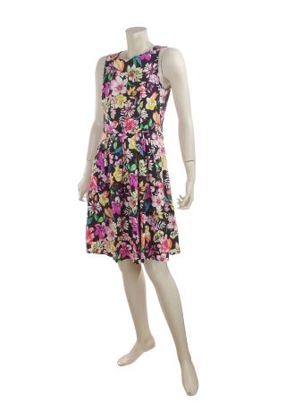 Sommerliches Blumen Midikleid Vera Mont Robe Legere, Gr 38