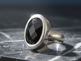 Silberring 925 mit Onyx, markant & tiefschwarz - Neu